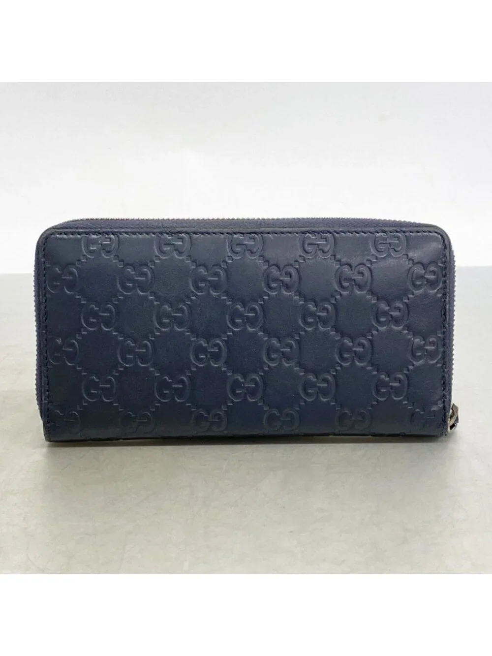 ★SOLD★ Gucci Wallet Guccissima Leather Navy Silver - Picture 8 of 8